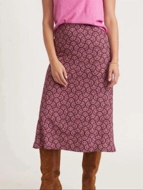 NWT Marine Layer Ryan Midi Fan Block Skirt